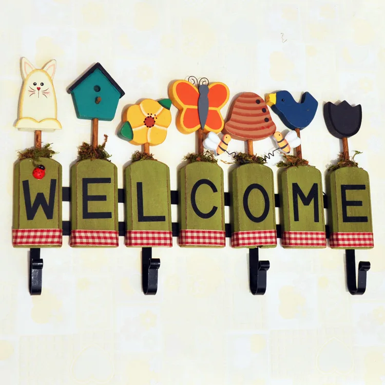 Wooden butterfly bee flower welcoming letter four hook cute home crafts hanging decoration creative wall porch hook
Wooden butterfly bee flower welcoming letter four hook cute home crafts hanging decoration creative wall porch hook
