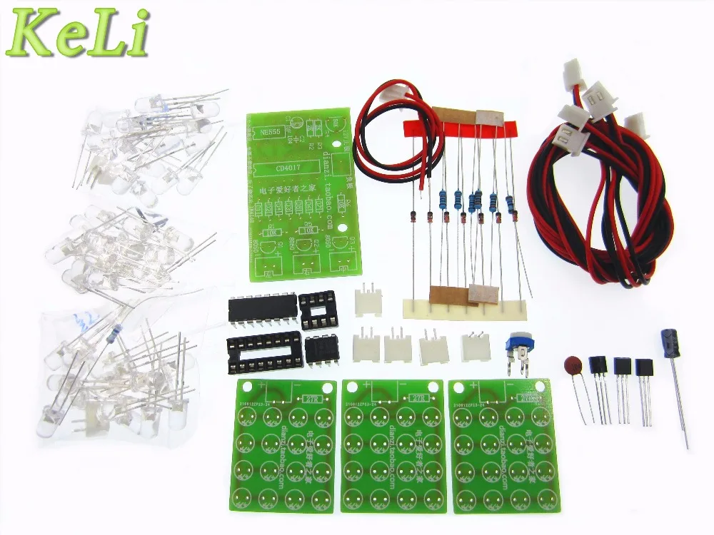 HAILANGNIAO CD4017 + NE555 вспышка взрывобезопасный светодиодный набор самостоятельной