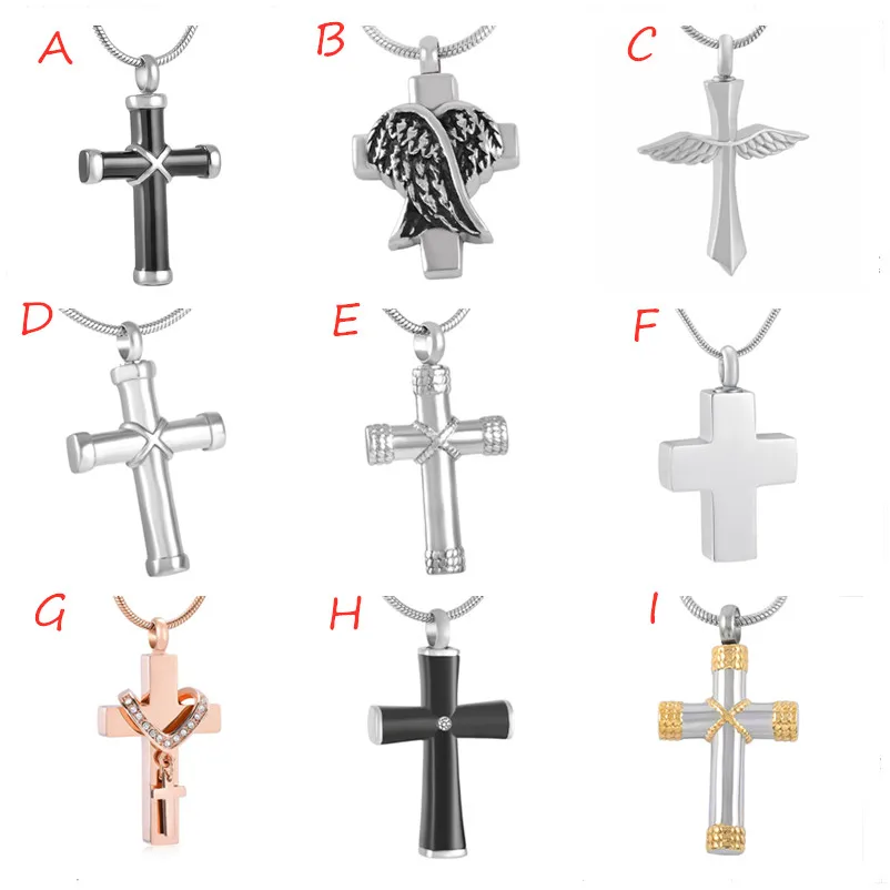 IJD9654 Nine Different Designs Stainless Steel Cremation Jewelry Cross Urn Necklace Pendant Memorial Ash Jewelry
IJD9654 Nine Different Designs Stainless Steel Cremation Jewelry Cross Urn Necklace Pendant Memorial Ash Jewelry