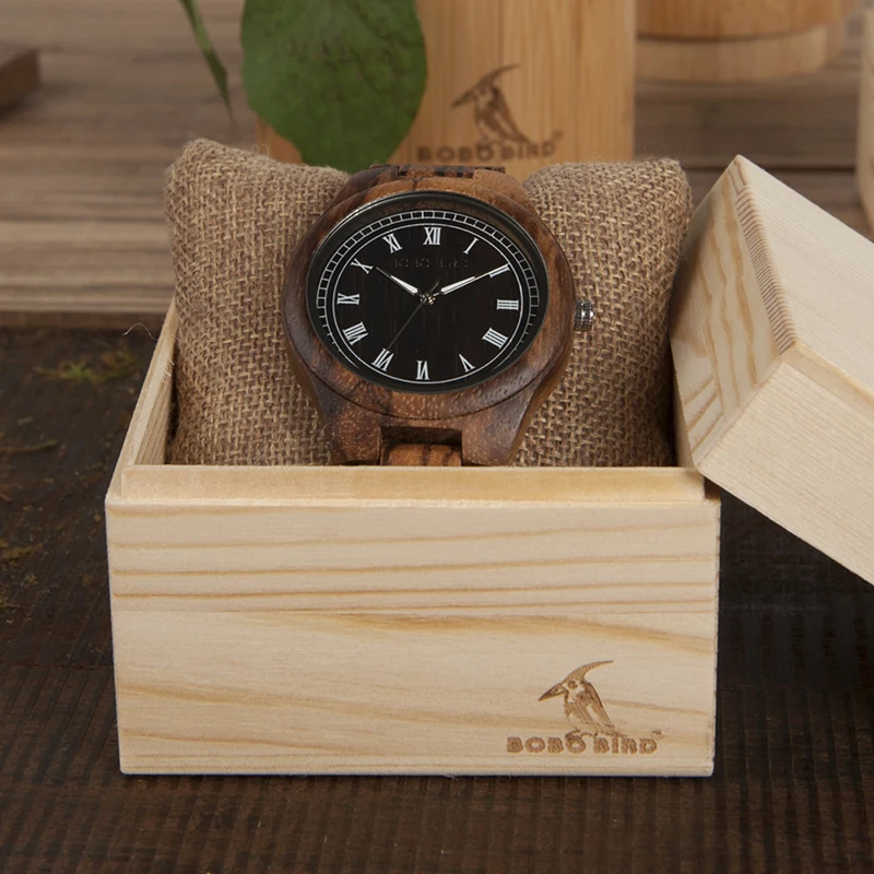 BOBO BIRD Mens Wood Watch Roman Numerals Plate Wristwatch with Wooden Links in Gift Box
BOBO BIRD Mens Wood Watch Roman Numerals Plate Wristwatch with Wooden Links in Gift Box