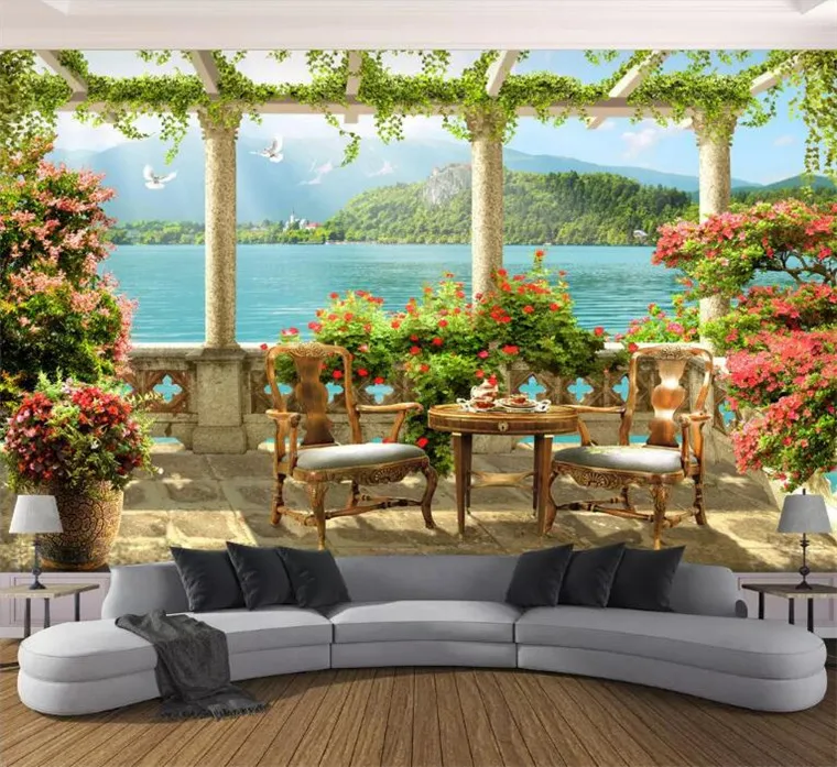 Custom Photo Wallpaper 3D Stereo Balcony Lake Scenery Nature Mural Living Room Restaurant Backdrop Wall Decor Papel De Parede 3D
Custom Photo Wallpaper 3D Stereo Balcony Lake Scenery Nature Mural Living Room Restaurant Backdrop Wall Decor Papel De Parede 3D