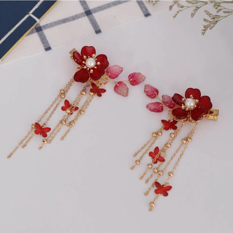 FORSEVEN Red Flower Crystal Hair Pins Headpiece Hair Jewelry Chinese Tassel Hairpins Tiaras Wedding Bridal Hair Accessories JL
FORSEVEN Red Flower Crystal Hair Pins Headpiece Hair Jewelry Chinese Tassel Hairpins Tiaras Wedding Bridal Hair Accessories JL