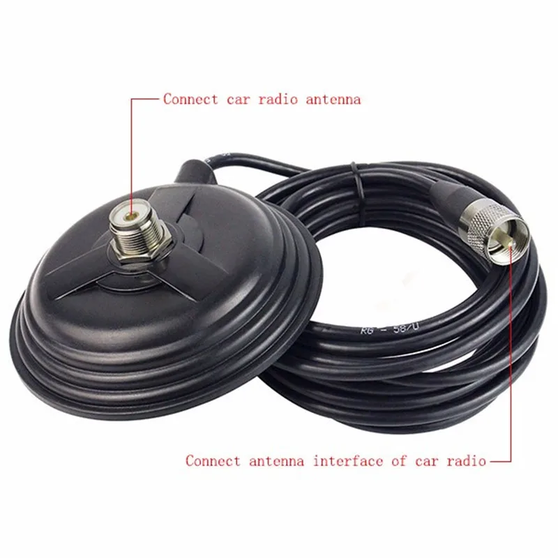 NEW Black JIASIDA PS110 Mobile Car Antenna Magnetic Roof Mount Base with 4m Coaxial Cable UHF Male Connector
NEW Black JIASIDA PS110 Mobile Car Antenna Magnetic Roof Mount Base with 4m Coaxial Cable UHF Male Connector
