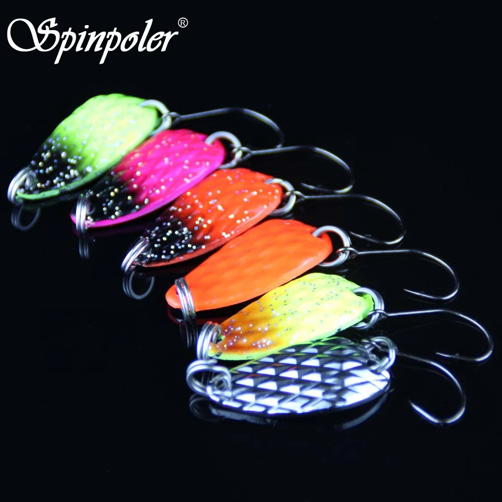 Рыболовная приманка ложка Spinpoler 8 шт./лот жесткая с крючком 3 см 5 г металлическая