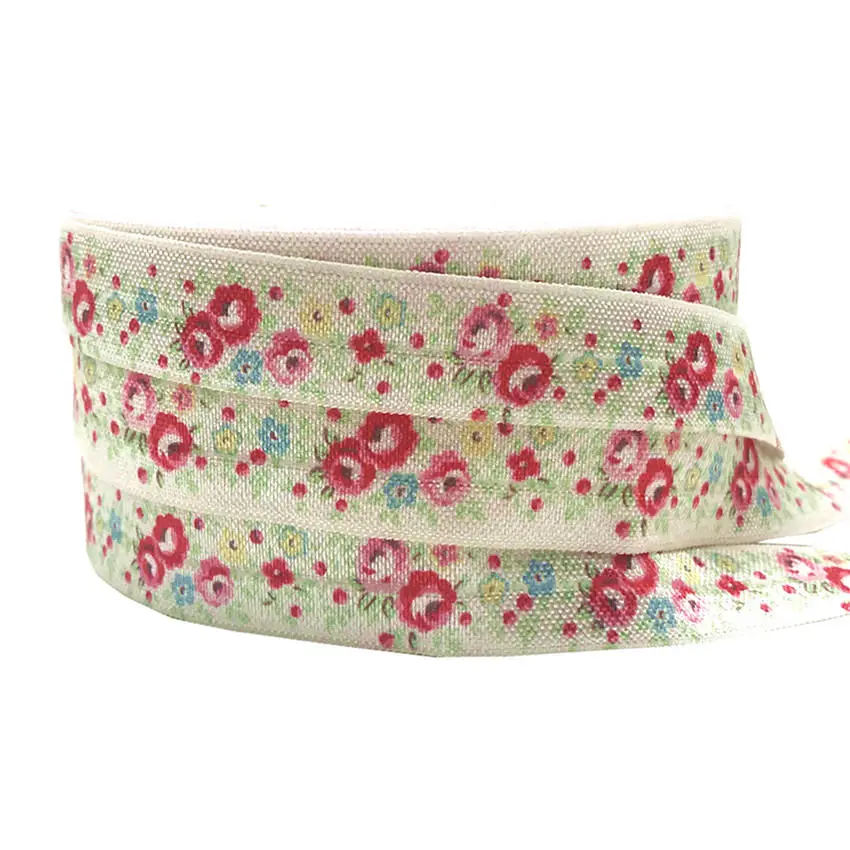 10 yard 5/8" Flower Print Fold Over Elastic White FOE Ribbon Webbing for Girl Wristband Hair bow Headband Hair band Accessory
10 yard 5/8" Flower Print Fold Over Elastic White FOE Ribbon Webbing for Girl Wristband Hair bow Headband Hair band Accessory