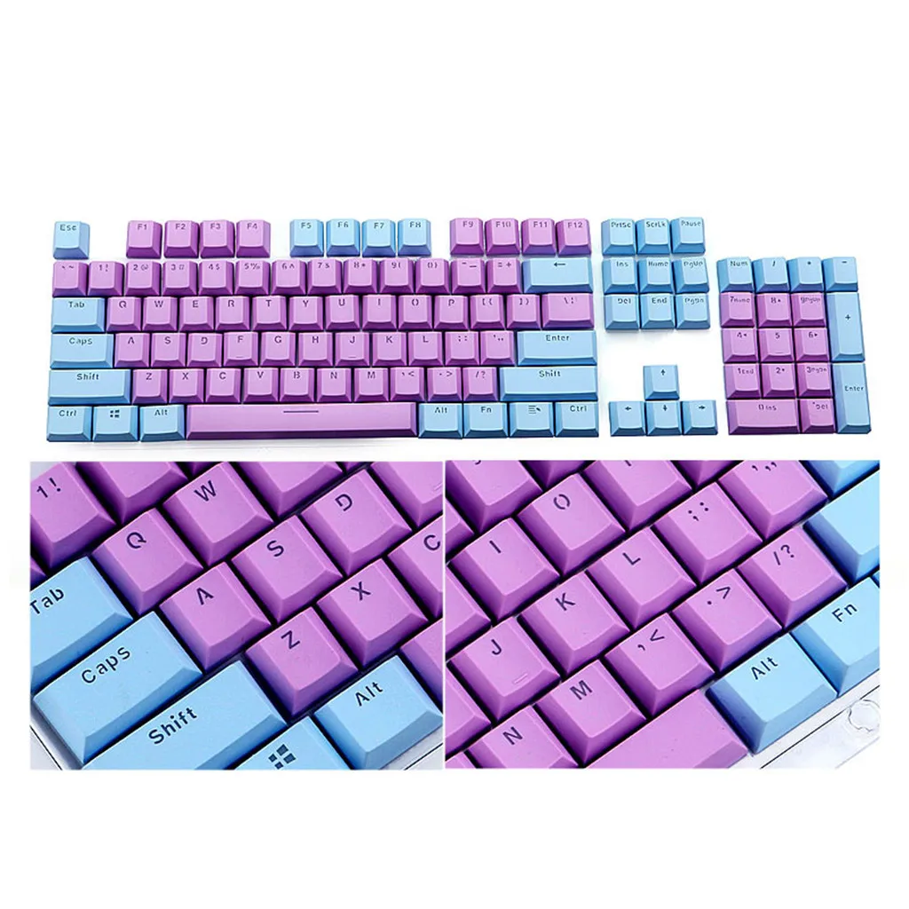 Полупрозрачные двухстворчатые PBT 104 KeyCaps с подсветкой для клавиатуры Cherry MX
