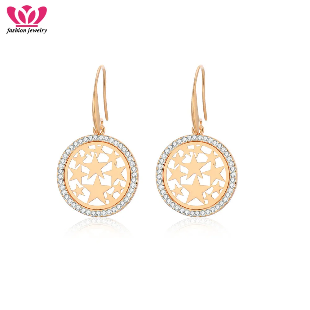 Cute Star Hollow Out Round Crystal Earrings For Women Classic Style Gold Earring Statement Jewelry Party Gift Dropshipping
Cute Star Hollow Out Round Crystal Earrings For Women Classic Style Gold Earring Statement Jewelry Party Gift Dropshipping