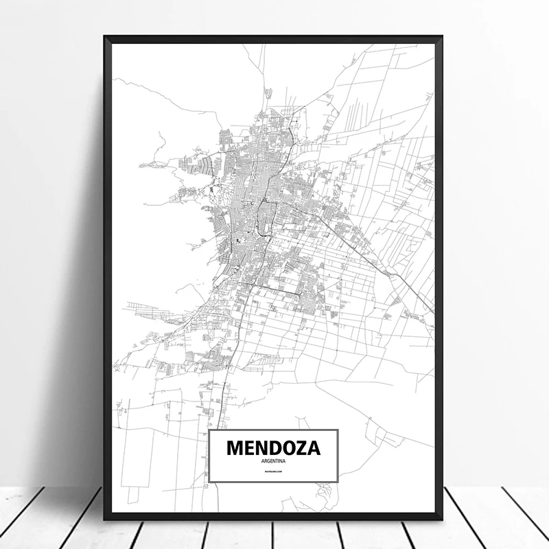 Mendoza, Argentina Black White Custom World City Map Poster Canvas Print Nordic Style Wall Art Home Decor
Mendoza, Argentina Black White Custom World City Map Poster Canvas Print Nordic Style Wall Art Home Decor