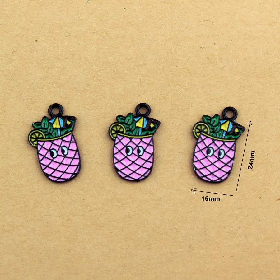 Alloy Cute Enamel Smiley Pineapple Charms Fruit Pendant DIY Fittings For Handmade Jewelry Making Fashion Metal Dangle Charms
Alloy Cute Enamel Smiley Pineapple Charms Fruit Pendant DIY Fittings For Handmade Jewelry Making Fashion Metal Dangle Charms