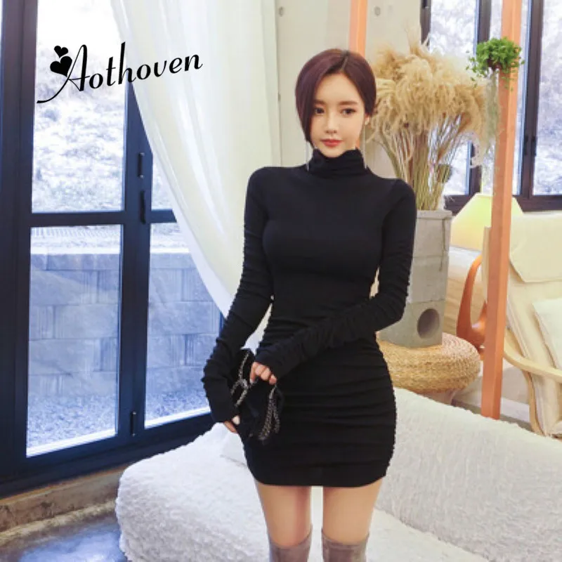 Plus Size Autumn Bodycon Sheath Dress Women Black Long Sleeve Turtleneck Dress Casual Office Vintage Party Mini Dresses Vestido
Plus Size Autumn Bodycon Sheath Dress Women Black Long Sleeve Turtleneck Dress Casual Office Vintage Party Mini Dresses Vestido
