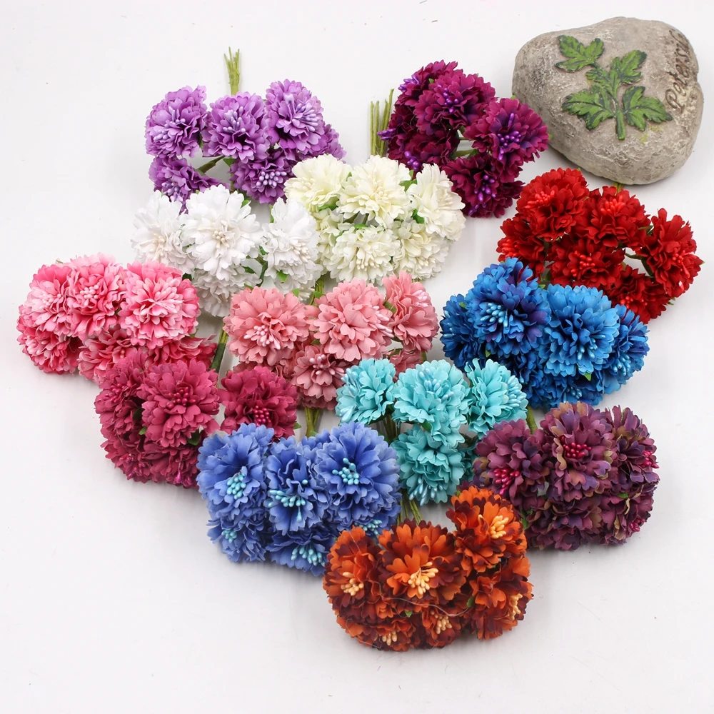 6Pcs Silk 3.5cm Dendranthema Artificial Flowers For Wedding Party Home Chrysanthemum Decoration Handmade Florists Craft Flowers
6Pcs Silk 3.5cm Dendranthema Artificial Flowers For Wedding Party Home Chrysanthemum Decoration Handmade Florists Craft Flowers