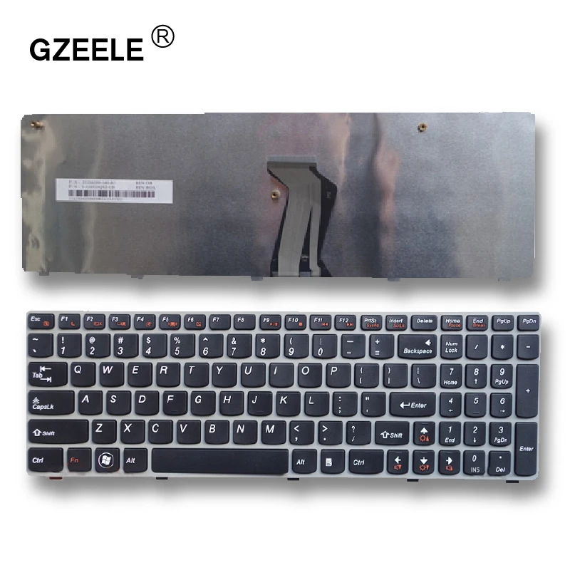 Клавиатура для ноутбука GZEELE серая сменная клавиатура Lenovo G570 Z560 Z560A Z560G Z565 G575 G770 G575GX