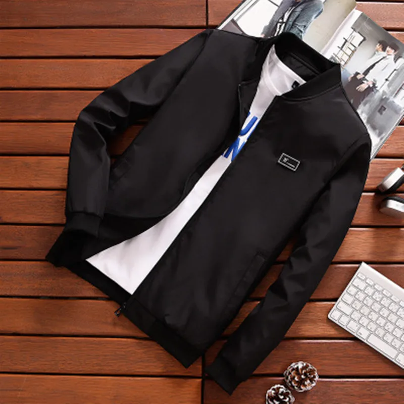 Fashion men Bomber jacket Spring autumn thin Casual coat mens Solid color baseball jacket Male slim outerwear Brand Clothing
Fashion men Bomber jacket Spring autumn thin Casual coat mens Solid color baseball jacket Male slim outerwear Brand Clothing