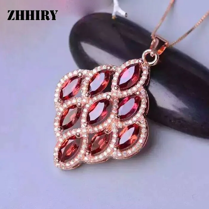 ZHHIRY Real 925 Sterling Silver Natural Garnet Gem Pendant With Necklace Women Stone Fine Jewelry 
ZHHIRY Real 925 Sterling Silver Natural Garnet Gem Pendant With Necklace Women Stone Fine Jewelry