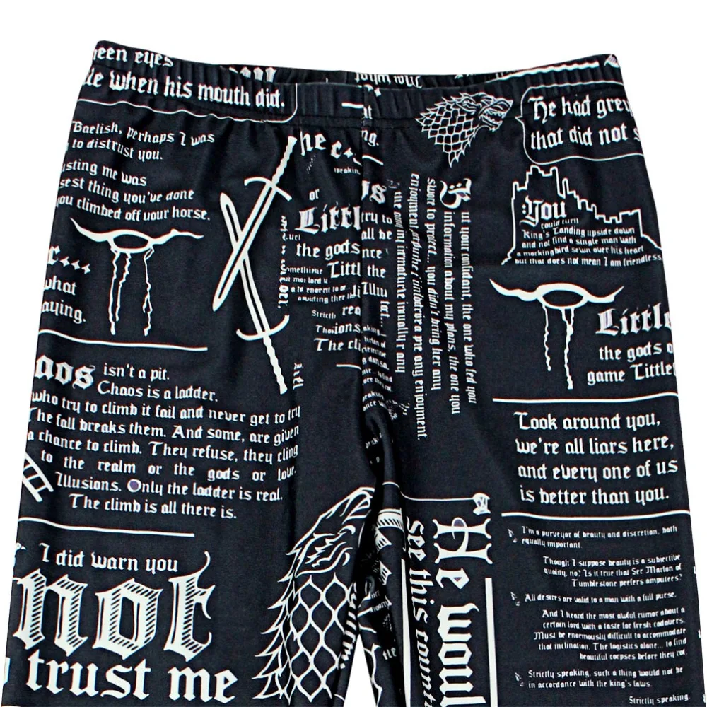 Elastic Casual Pants 3D Digital Printing Black letters Pattern Women Leggings 7 sizes Fitness Clothing Free Shipping
Elastic Casual Pants 3D Digital Printing Black letters Pattern Women Leggings 7 sizes Fitness Clothing Free Shipping