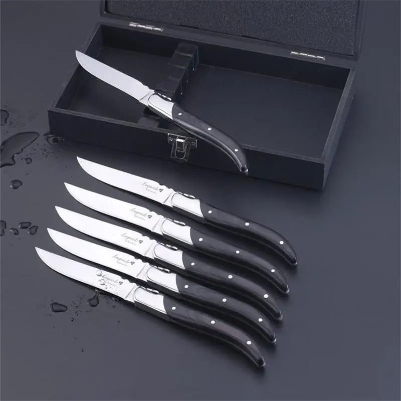 6pcs Black Laguiole Steak Knife Dinner Fork Wood Handle Table Knives Stainless Steel Party Tableware Restaurant Bar Dinnerware
6pcs Black Laguiole Steak Knife Dinner Fork Wood Handle Table Knives Stainless Steel Party Tableware Restaurant Bar Dinnerware