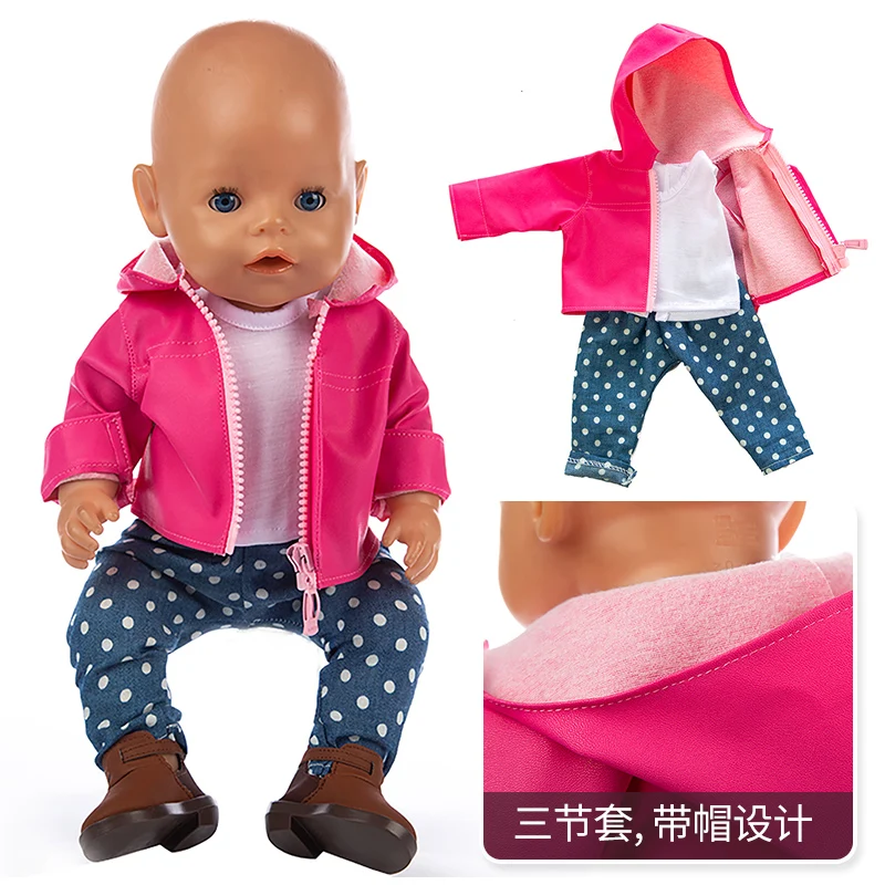 Baby New Born Doll Clothes Accessories Fit 18 inch 43cm Red black pink Blue Doll leather For Doll Birthday Festival Gift
Baby New Born Doll Clothes Accessories Fit 18 inch 43cm Red black pink Blue Doll leather For Doll Birthday Festival Gift