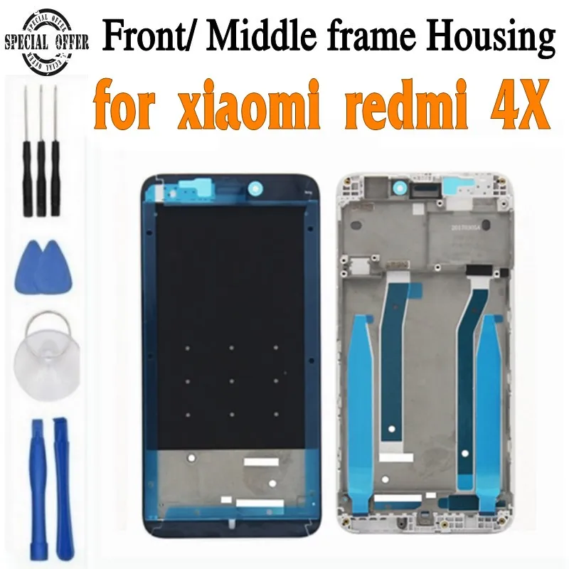 Для Xiaomi Redmi 4X средняя рамка Лицевая панель для опорная Корпус Запчасти узла