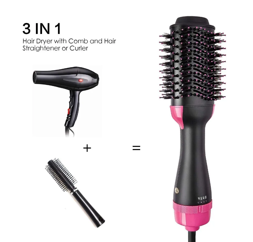 1000W Hot Air Brush Hair Dryer Brush Styler and Volumizer Hair Straightener Curler Roller Electric Ion Blow Dryer Combs
1000W Hot Air Brush Hair Dryer Brush Styler and Volumizer Hair Straightener Curler Roller Electric Ion Blow Dryer Combs