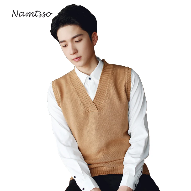 100% Cotton Vest Men Winter Thick wool V-neck Sleeveless Sweater Knitwear Pull Brand base top Clothing 285
100% Cotton Vest Men Winter Thick wool V-neck Sleeveless Sweater Knitwear Pull Brand base top Clothing 285