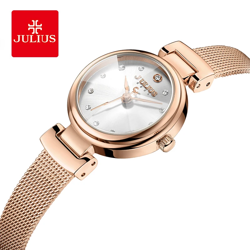 Julius Women Luxury Rhinestone Stainless Steel Mesh Belt Bracelet Watches Waterproof Quartz Wristwatches Dress Watch Girl Gifts
Julius Women Luxury Rhinestone Stainless Steel Mesh Belt Bracelet Watches Waterproof Quartz Wristwatches Dress Watch Girl Gifts