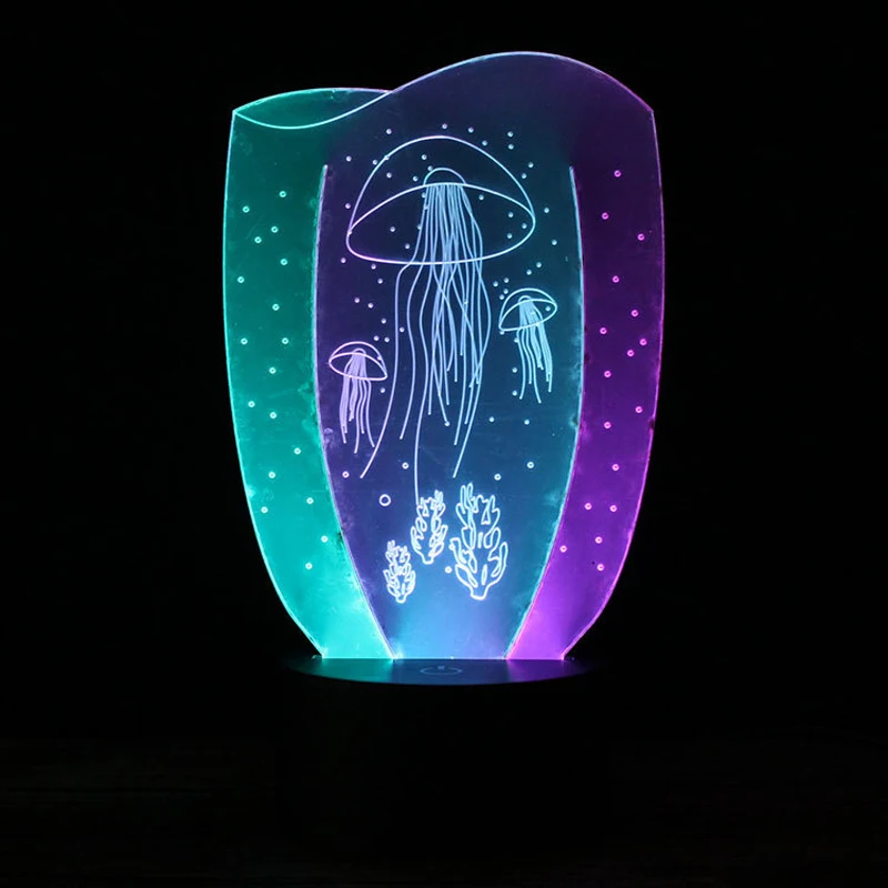 3D Illusion Lamp Jellyfish Colorful USB Charger Table Light LED Touch Sensor Creative Nightlights Children Room Bedside Decorate
3D Illusion Lamp Jellyfish Colorful USB Charger Table Light LED Touch Sensor Creative Nightlights Children Room Bedside Decorate