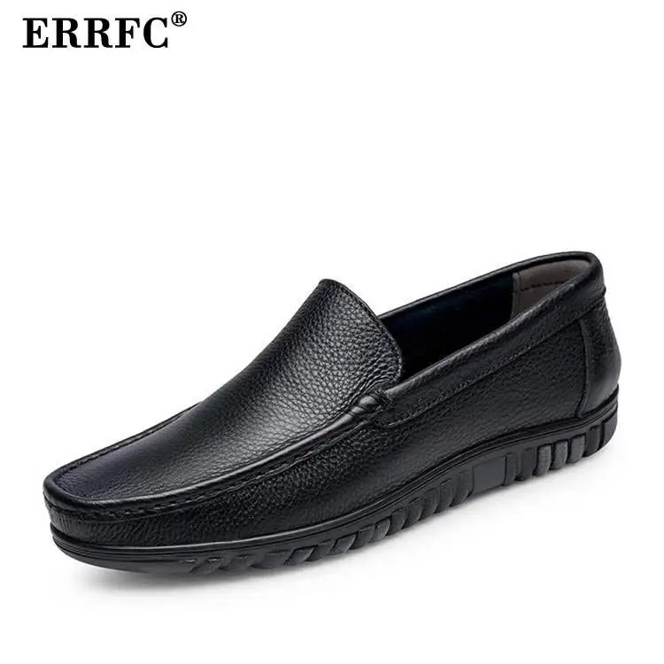 

ERRFC New Arrival Men Black Leisure Boat Shoes Designer Concise Slip On Fashion Man Loafer Shoes Breathable Cut Out Plus Size 47