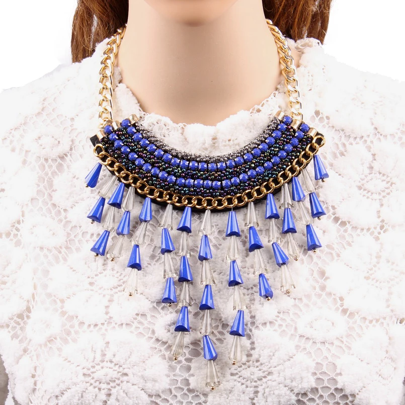 Chinese Product Factory Statement Elegant Acrylic Waterdrop Beads Fashion Jewelry Necklace For Women | Украшения и аксессуары