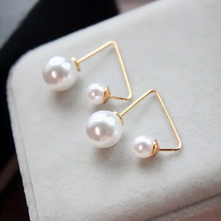 Fashion Imitation Pearls Ear Jacket Earrings Simple Triangle Geometric Gold Color Earring Jackets for Women Party Jewelry
Fashion Imitation Pearls Ear Jacket Earrings Simple Triangle Geometric Gold Color Earring Jackets for Women Party Jewelry