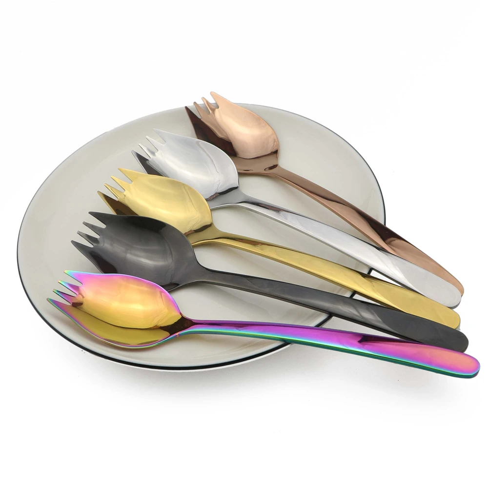 Muilt Color Salad Forks Black Rainbow Cutlery Set Mirror 18/10 Stainless Steel Sporks Fruit Fork Scoop Dinnerware 1 Piece
Muilt Color Salad Forks Black Rainbow Cutlery Set Mirror 18/10 Stainless Steel Sporks Fruit Fork Scoop Dinnerware 1 Piece