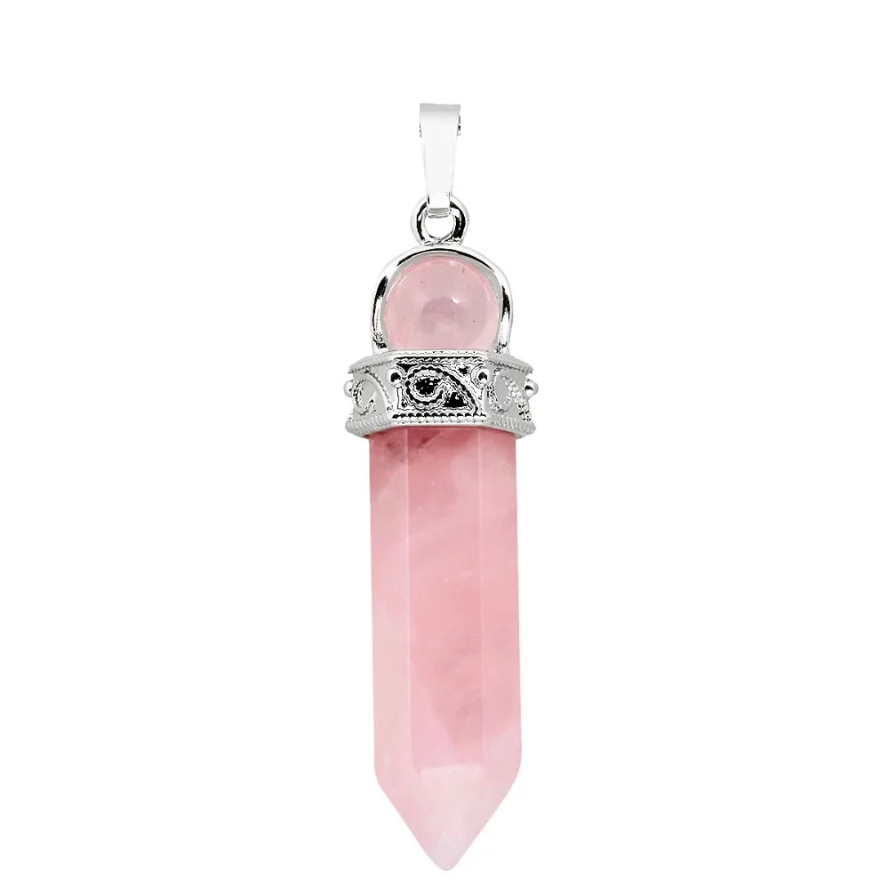 SUNYIK Pink Quartz Hexagonal Pointed Stone Pendant Reiki Energy Healing Crystal Jewelry
SUNYIK Pink Quartz Hexagonal Pointed Stone Pendant Reiki Energy Healing Crystal Jewelry