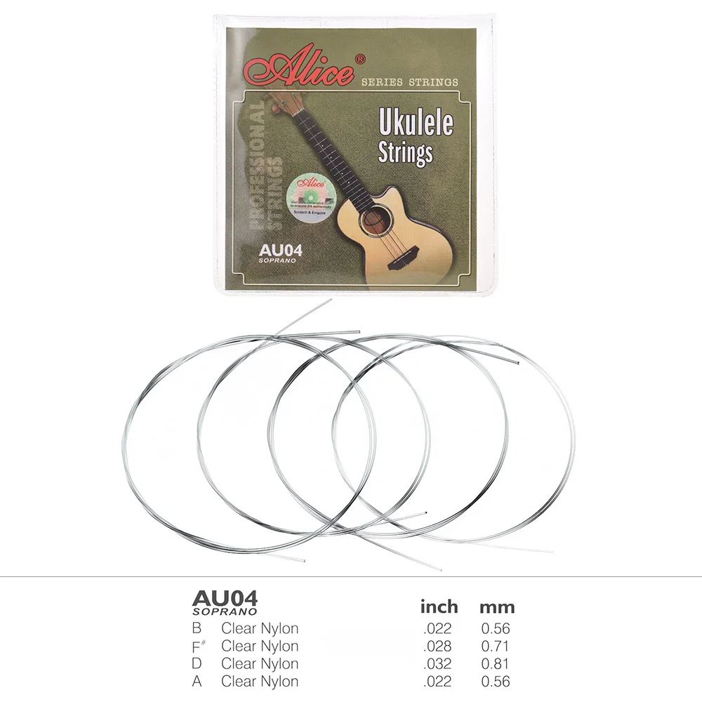 Alice AU02 Soprano Ukulele Strings Ukelele Uke Strings Set(B-F-D-A) Black Nylon (.022-.032) 4pcs/ pack
Alice AU02 Soprano Ukulele Strings Ukelele Uke Strings Set(B-F-D-A) Black Nylon (.022-.032) 4pcs/ pack