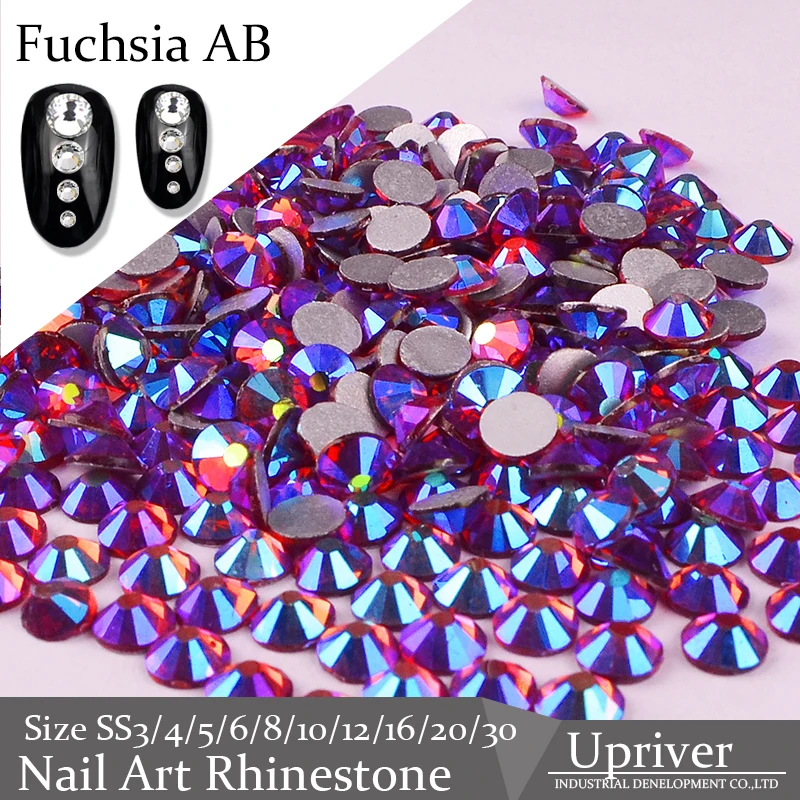 Upriver Best Quality Flatback Loose Fuchsia AB Glass Nail Art Rhinestones for Design Art Nails Non Hotfix Rhinestones Decoration
Upriver Best Quality Flatback Loose Fuchsia AB Glass Nail Art Rhinestones for Design Art Nails Non Hotfix Rhinestones Decoration