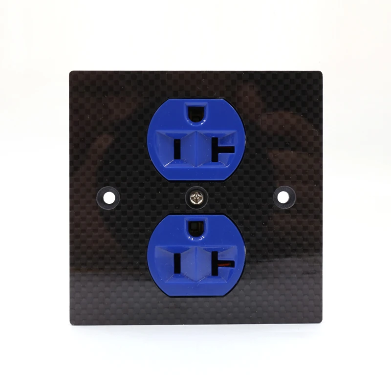 86*86 Carbon fiber Red Copper plated AC Power Receptacle Wall Outlet Power Distributor
86*86 Carbon fiber Red Copper plated AC Power Receptacle Wall Outlet Power Distributor
