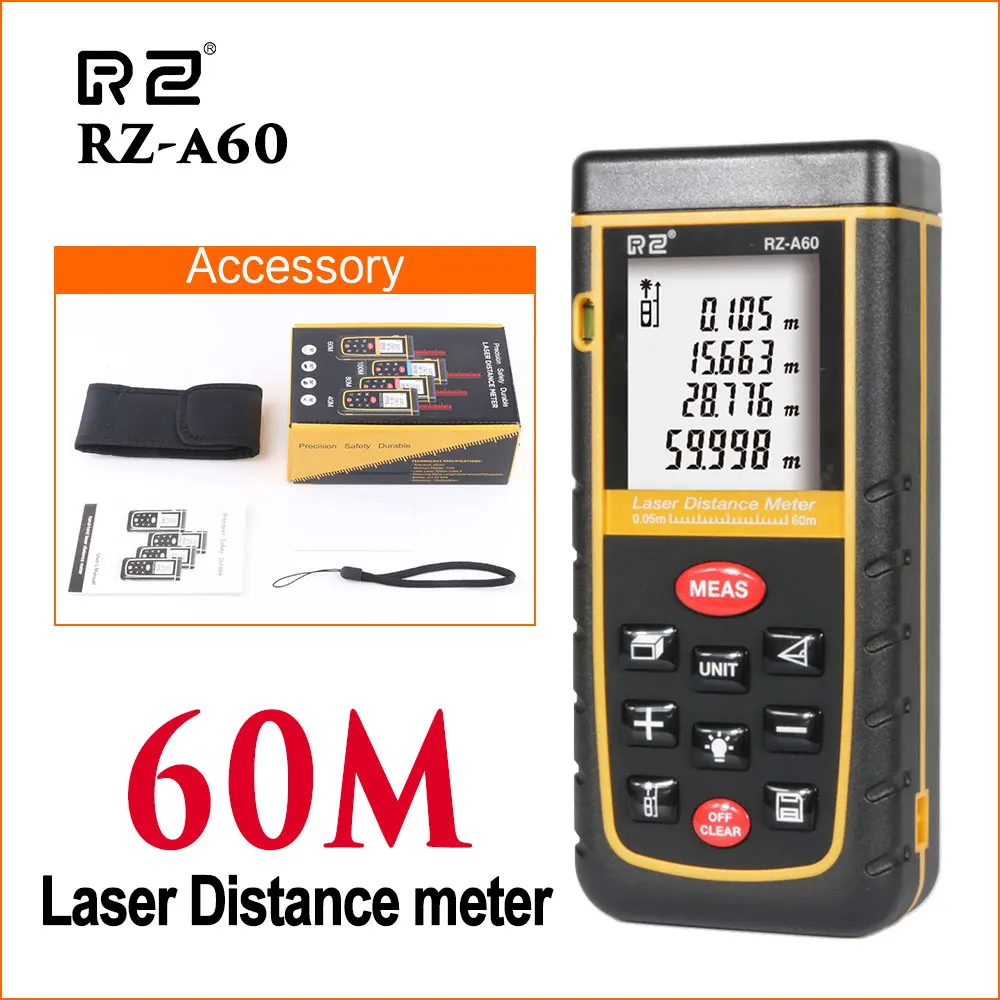 RZ Laser Distance Meter Rangefinder Range Finder Hunting Digital Handheld 40m 60m 80m 100m Tape Measure Area Laser Rangefinder
RZ Laser Distance Meter Rangefinder Range Finder Hunting Digital Handheld 40m 60m 80m 100m Tape Measure Area Laser Rangefinder