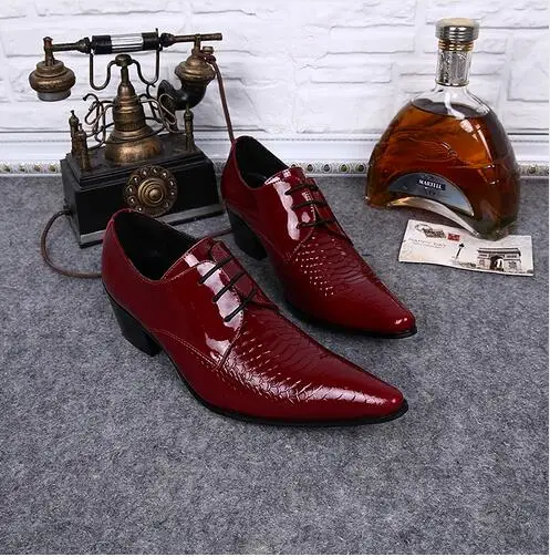 CH.KWOK European high heel dress shoes for men red mens patent leather black shoes italian wedding pointy shoes slip on oxfords
CH.KWOK European high heel dress shoes for men red mens patent leather black shoes italian wedding pointy shoes slip on oxfords