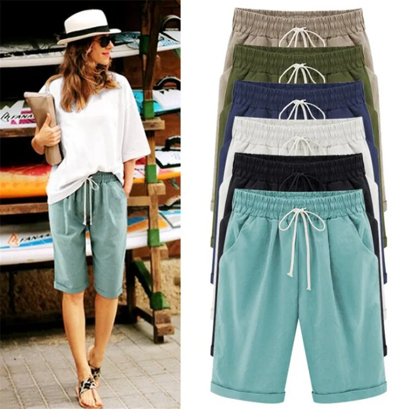 YRRETY Women Summer Shorts Solid Pocket Elastic High Waist Short Femme Linen Shorts Casual Loose With Belt Shorts Plus Size 6XL
YRRETY Women Summer Shorts Solid Pocket Elastic High Waist Short Femme Linen Shorts Casual Loose With Belt Shorts Plus Size 6XL
