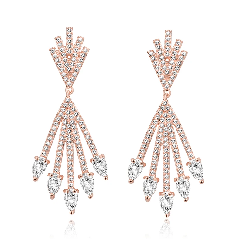 Best Selling New Fashion Trend Copper Zircon Pink Gold Color Pendant Earrings Exquisite Leaves Earrings For Women Jewelry
Best Selling New Fashion Trend Copper Zircon Pink Gold Color Pendant Earrings Exquisite Leaves Earrings For Women Jewelry