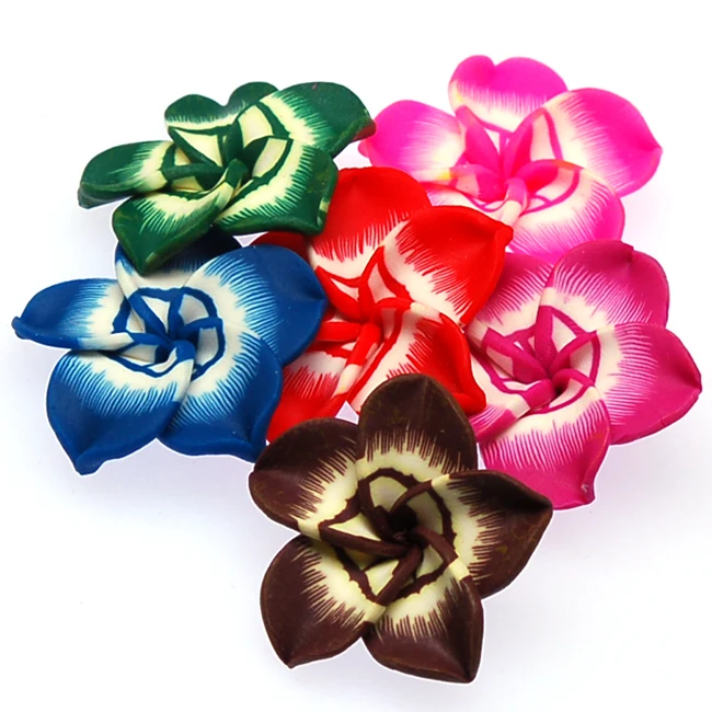 

Miasol Assorted Pure Handmade 20 MM Polymer Clay Flower Charms Pendants Beads For Diy Jewelry Making