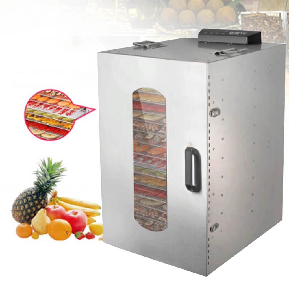 20 Trays Temperature Time Control Fruit Dehydrator Machine Stainless Steel Dryer for Fruits Vegetables Strong Drying Dehydrator
20 Trays Temperature Time Control Fruit Dehydrator Machine Stainless Steel Dryer for Fruits Vegetables Strong Drying Dehydrator