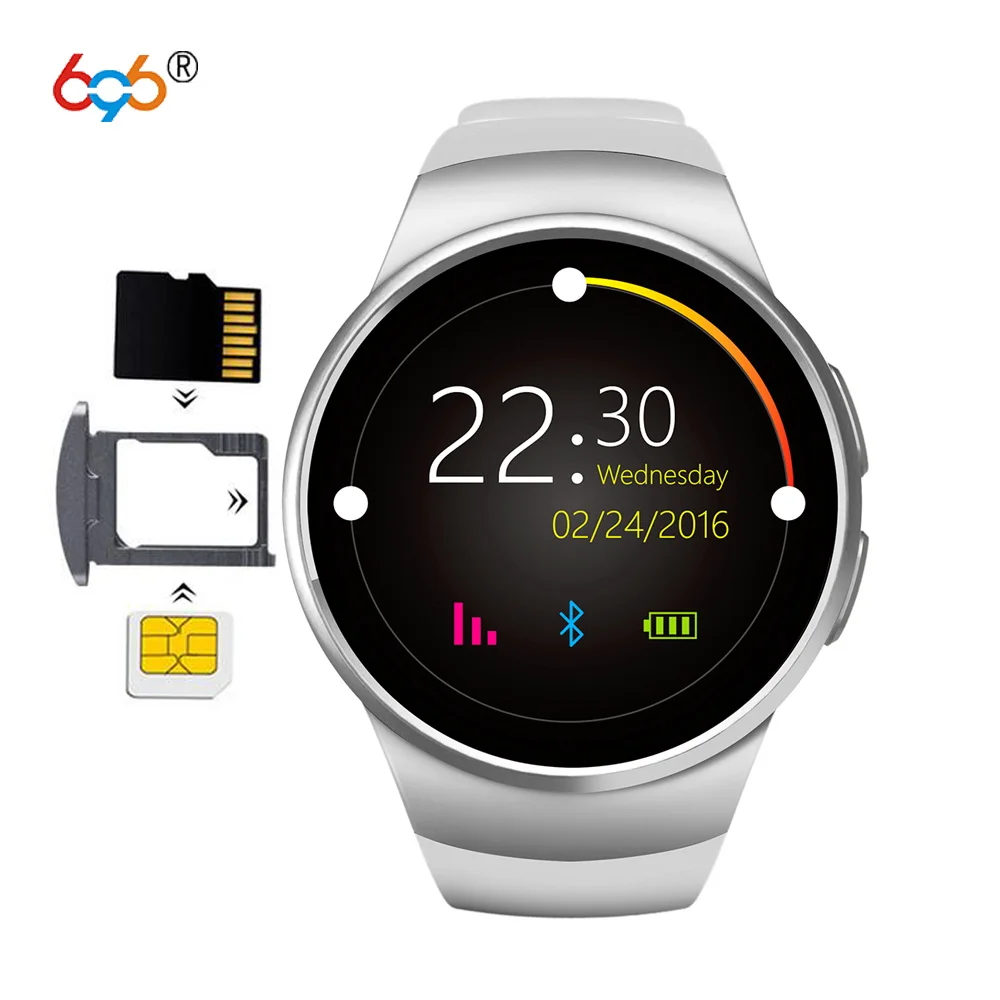 696 KW18 Bluetooth Smartwatch 1 3 ''ips lcd часы телефон Поддержка SIM TF карта монитор сердечного