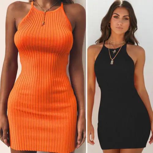 Women Sexy Casual Summer Dress Cocktail Party Bodycon Sleeveless Sheath Knee-Length Dresses Solid Summer Clothing
Women Sexy Casual Summer Dress Cocktail Party Bodycon Sleeveless Sheath Knee-Length Dresses Solid Summer Clothing