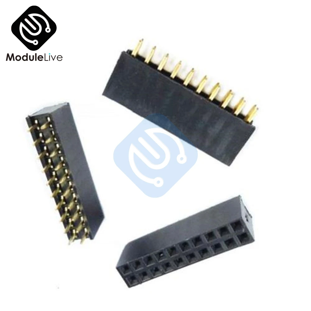 100PCS 2X10 Pin 20P 2.54mm Double Row Female Straight Header Pitch Socket Strip
100PCS 2X10 Pin 20P 2.54mm Double Row Female Straight Header Pitch Socket Strip