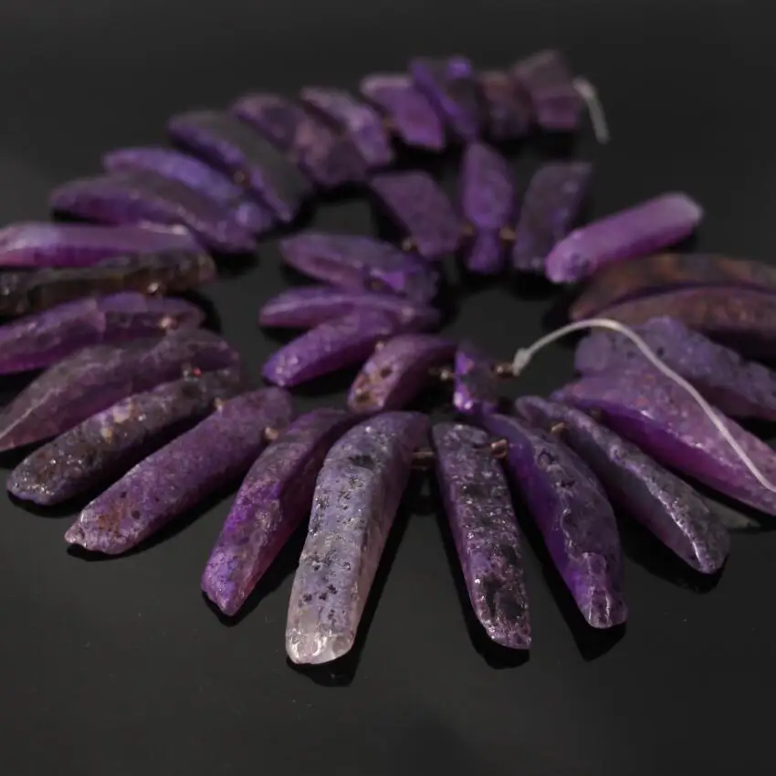 15.5"strand Purple Natural Ag ate Slab Slice Top Drilled Beads,Raw Ag ate Sticks Tusk Point pendant graduated Nacklace Jewelry
15.5"strand Purple Natural Ag ate Slab Slice Top Drilled Beads,Raw Ag ate Sticks Tusk Point pendant graduated Nacklace Jewelry