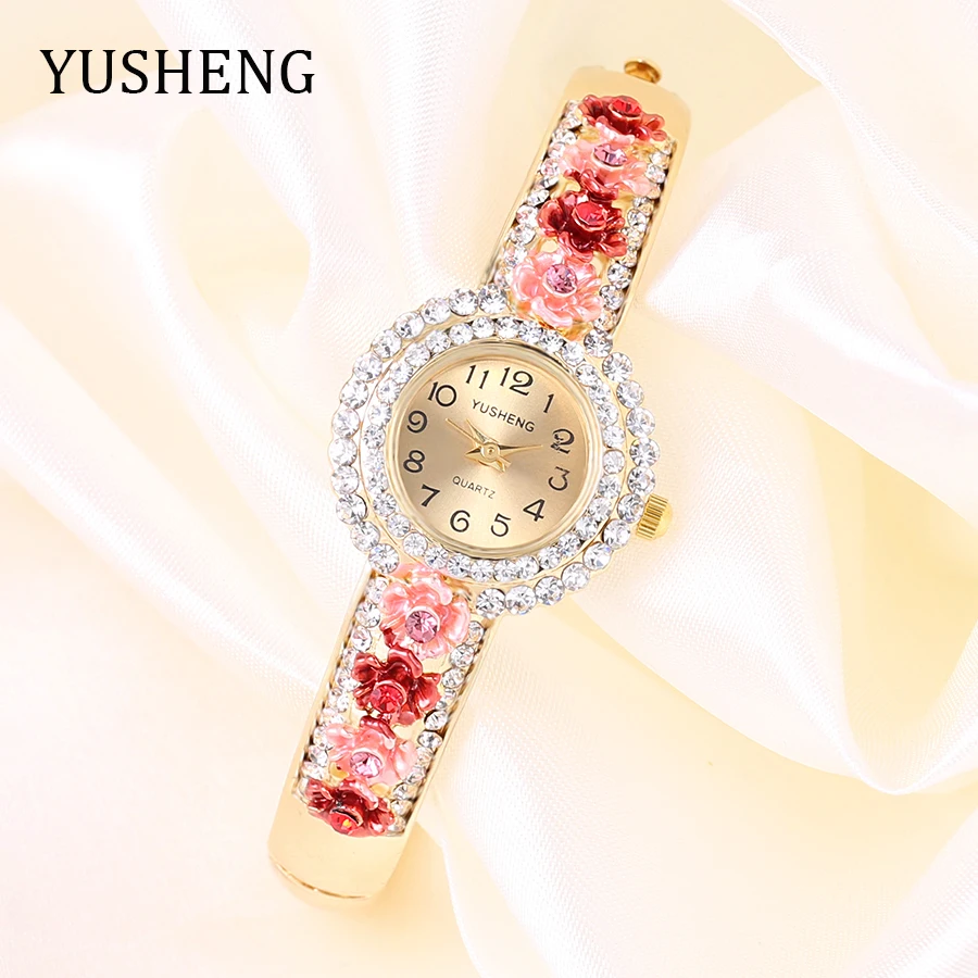New Brand YUSHENG fashion 18k Gold-plated women watches 3atm waterproof ladies Quartz Watch Women Wristwatches relogio masculino
New Brand YUSHENG fashion 18k Gold-plated women watches 3atm waterproof ladies Quartz Watch Women Wristwatches relogio masculino
