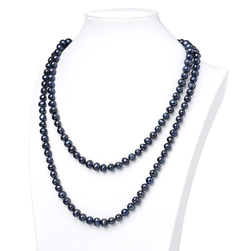 The 2 rows Size For 8*9mm Black Pearls Natural Pearls Necklace 44inch gem Customized For Elegant Women Party Wholesale H453
The 2 rows Size For 8*9mm Black Pearls Natural Pearls Necklace 44inch gem Customized For Elegant Women Party Wholesale H453