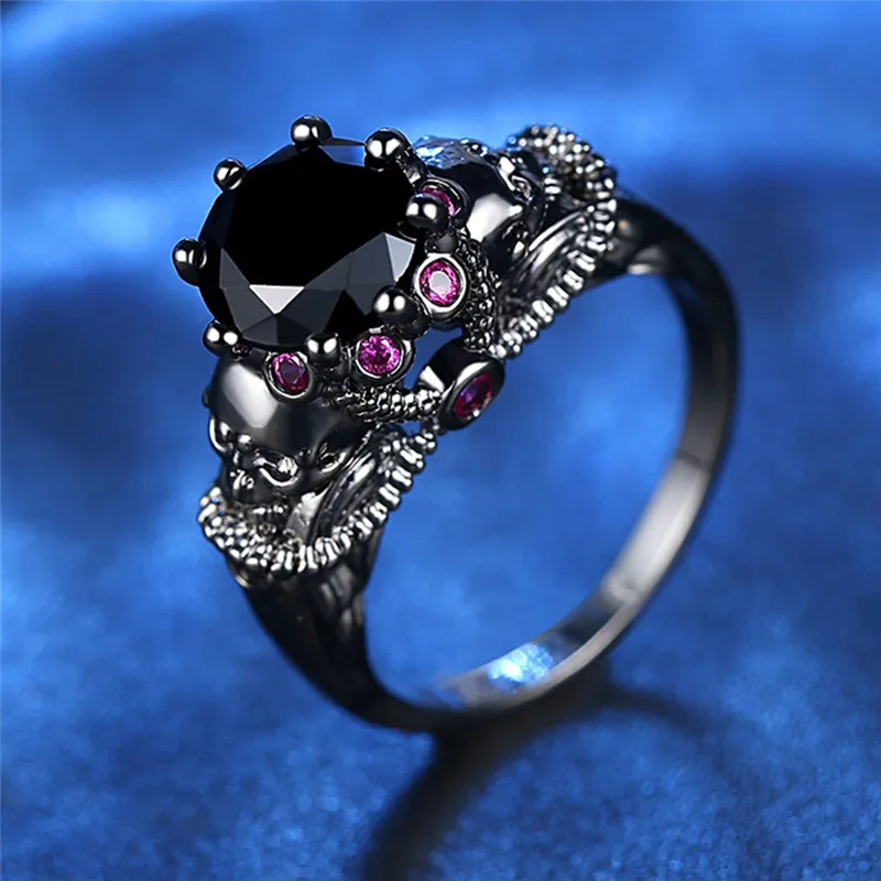 Stainless Steel Skull Rings For Women Rainbow Black Stone Halloween Gifts Birthday Party Jewelry Punk Style Ring Men 2018 New R5
Stainless Steel Skull Rings For Women Rainbow Black Stone Halloween Gifts Birthday Party Jewelry Punk Style Ring Men 2018 New R5