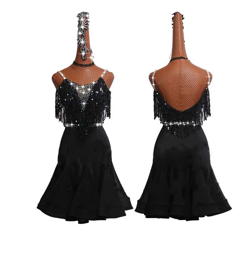 Shining Rhinestone Latin Dance Dress For Women Sexy Black Salsa Fringed Skirt Latin Dresses Female Ballroom Competition Clothes
Shining Rhinestone Latin Dance Dress For Women Sexy Black Salsa Fringed Skirt Latin Dresses Female Ballroom Competition Clothes