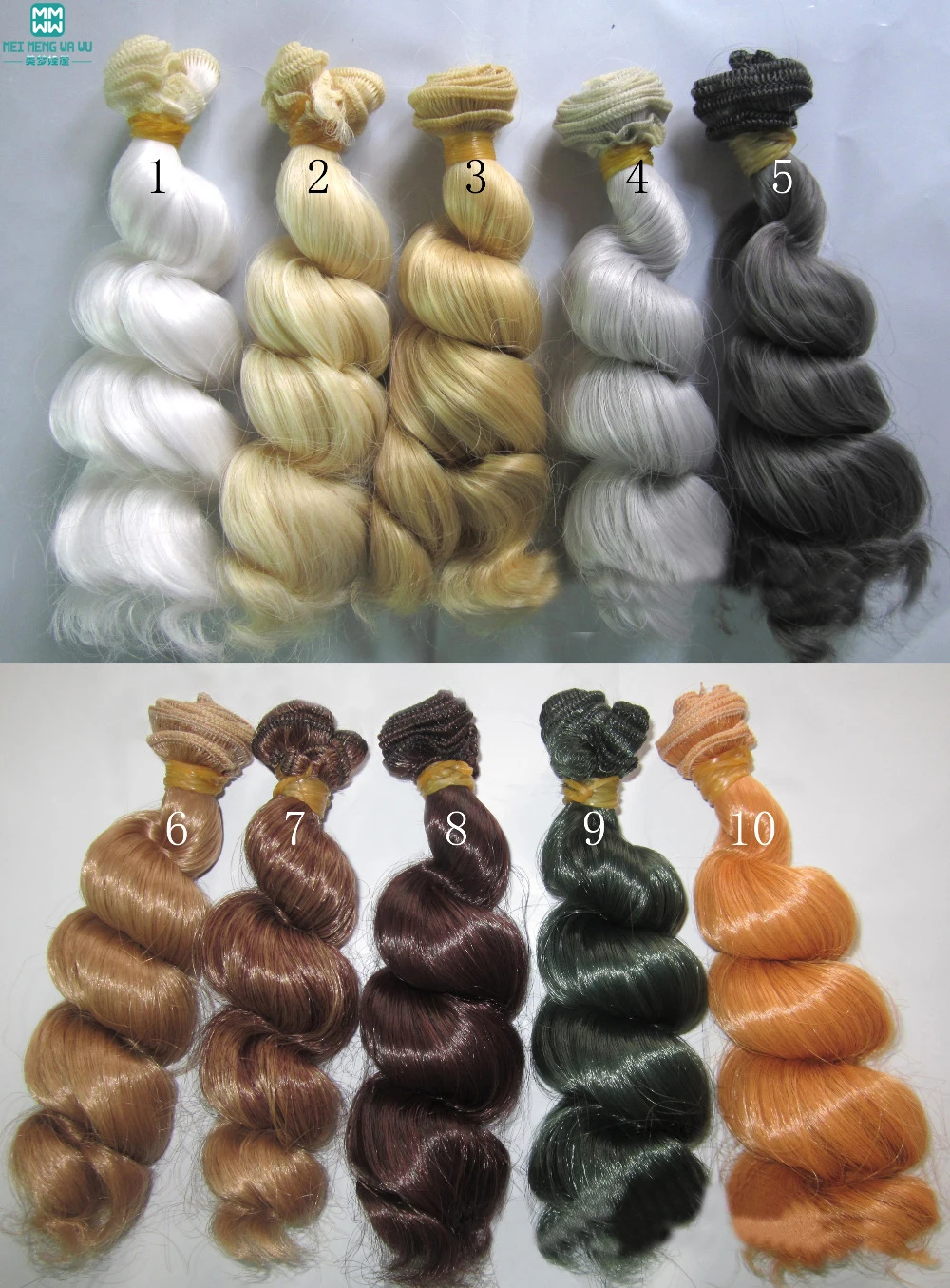1 шт. 15 см Толстые вьющиеся волосы высокой температуры для 1/3 1/4 1/6 BJD SD парики кукол