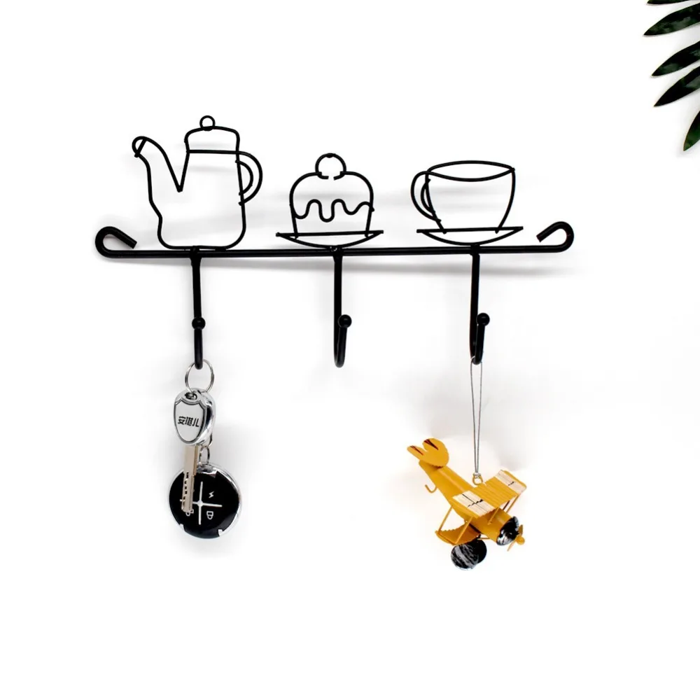 Wall Hooks Hanger Set Creative Wall Coat Cap Hook Home Hanging Decor Tableware Shape Key Hook Clothes Bag Apron Holder
Wall Hooks Hanger Set Creative Wall Coat Cap Hook Home Hanging Decor Tableware Shape Key Hook Clothes Bag Apron Holder